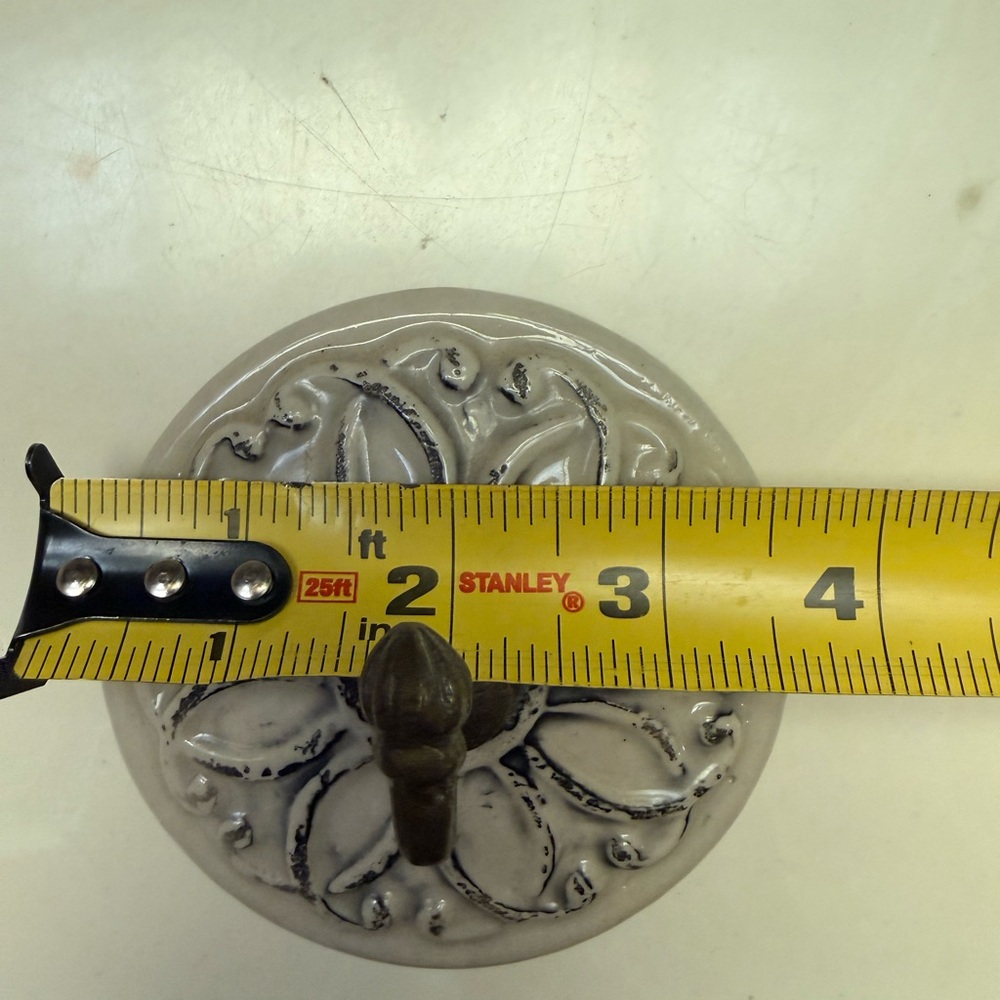 Cost Plus World Market Cream and Black with Bronze Wall Hooks - Picture 4 of 5